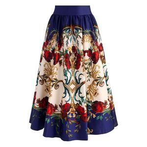 Alice+Olivia Women Printed Midi Skirt